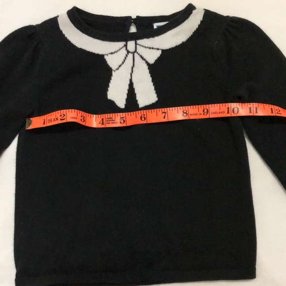 Janie and Jack Bow Sweater Toddler Black and White - Picture 4 of 6